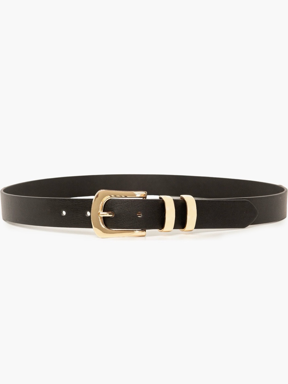 Linea Pelle Women’s Black Shaped Harness Belt